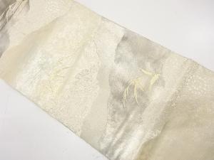 引箔　道長取りに笹・唐草・華紋織り出し　袋帯